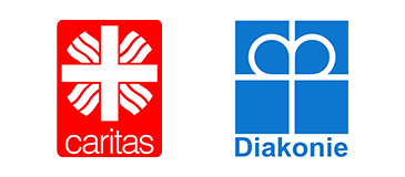 Logo: caritas – Logo: Diakonie